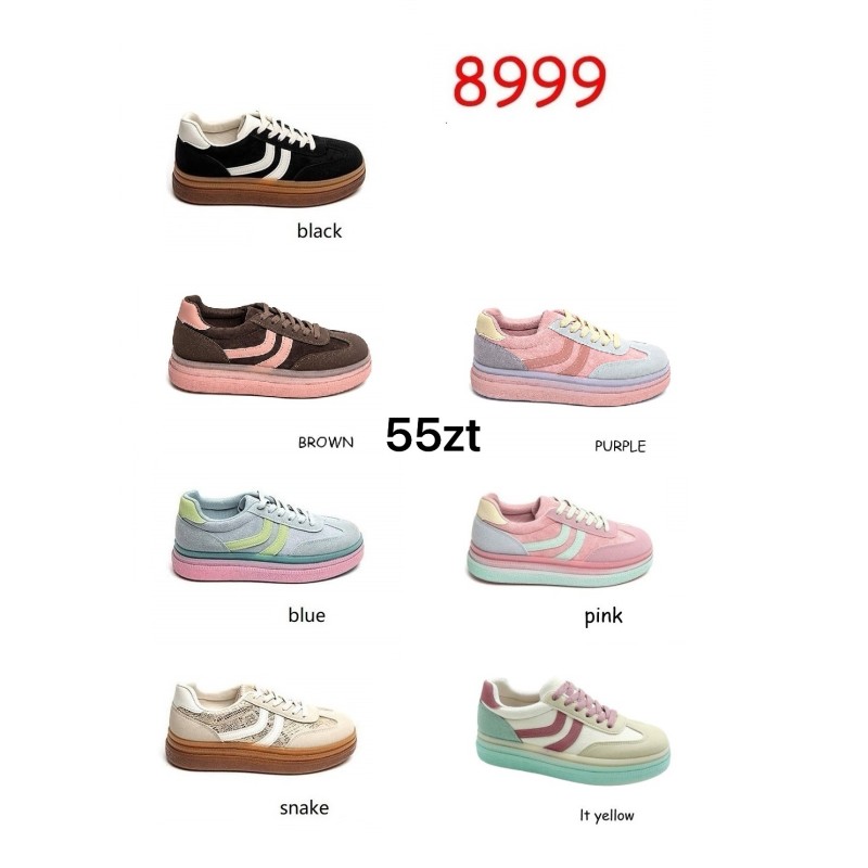 Buty Sportowe DAMSKIE (36-41,12par)Kolor Jak na zdzięciu