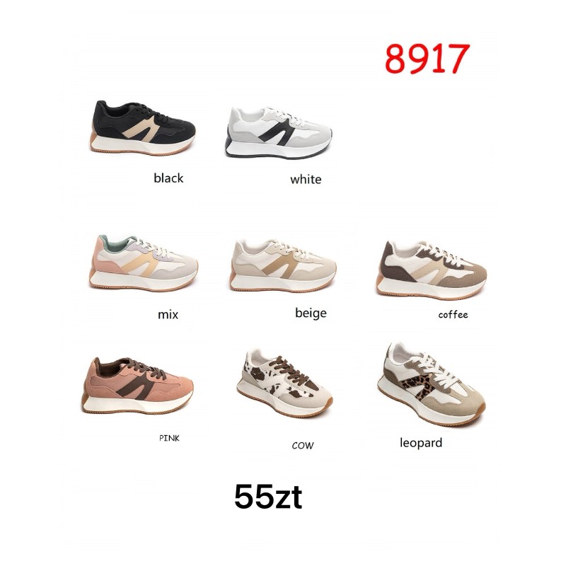 Buty Sportowe DAMSKIE (36-41,12par)Kolor Jak na zdzięciu