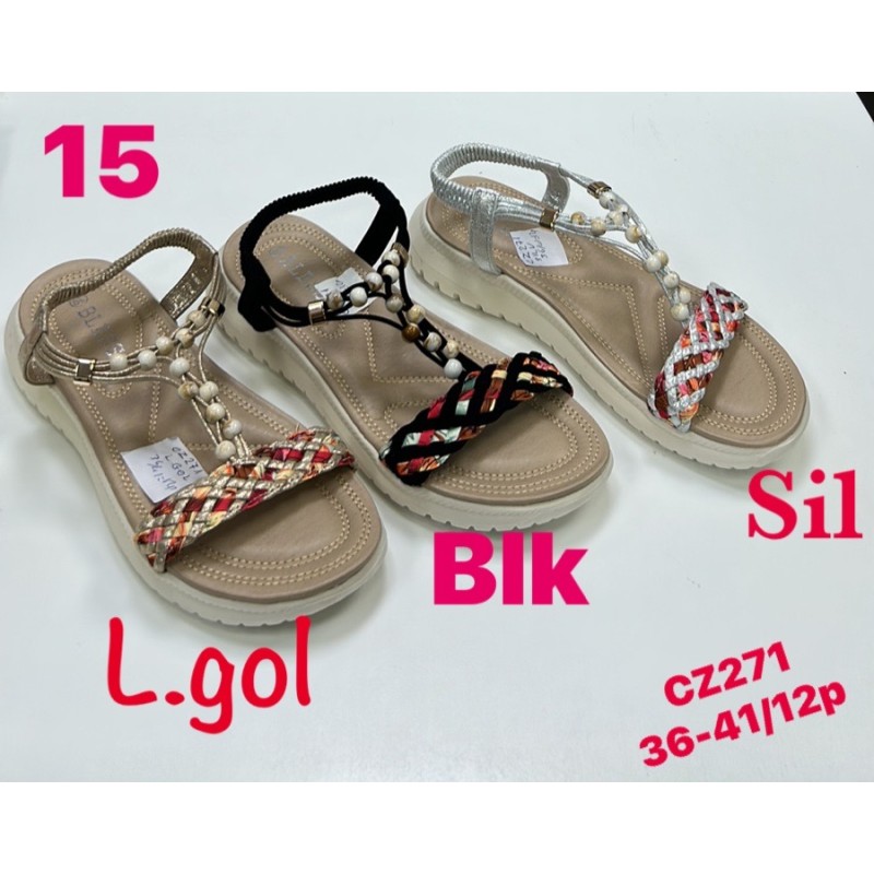 Buty Sandały DAMSKIE (36-41,12par)Kolor Jak na zdzięciu