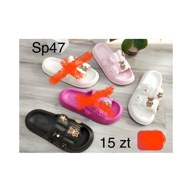 Buty Klapki DAMSKIE (36-41,12par)Kolor Jak na zdzięciu