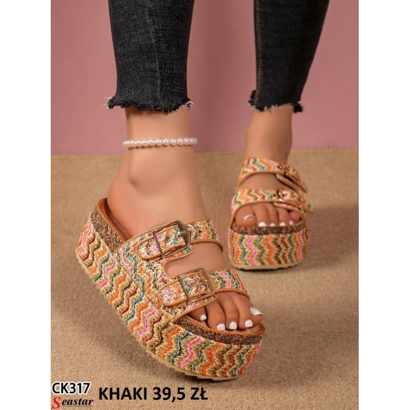 Buty Klapki DAMSKIE (36-41,12par)Kolor Jak na zdzięciu