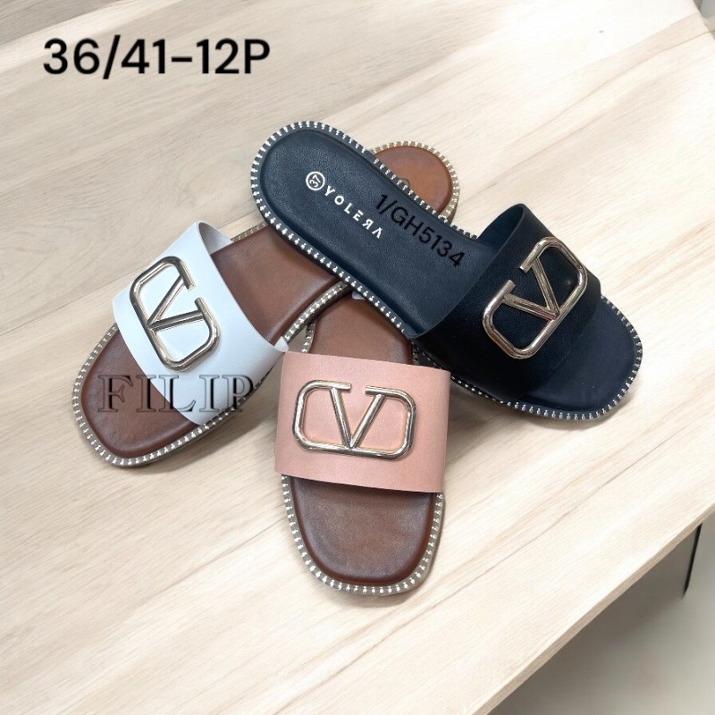 Buty Klapki DAMSKIE (36-41,12par)Kolor Jak na zdzięciu