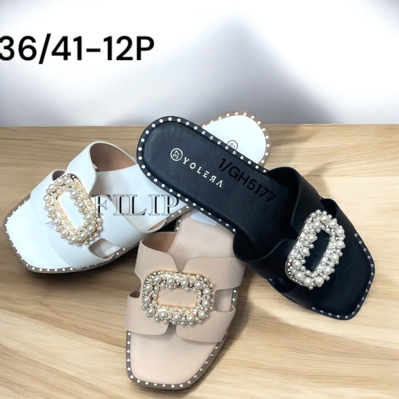 Buty Klapki DAMSKIE (36-41,12par)Kolor Jak na zdzięciu