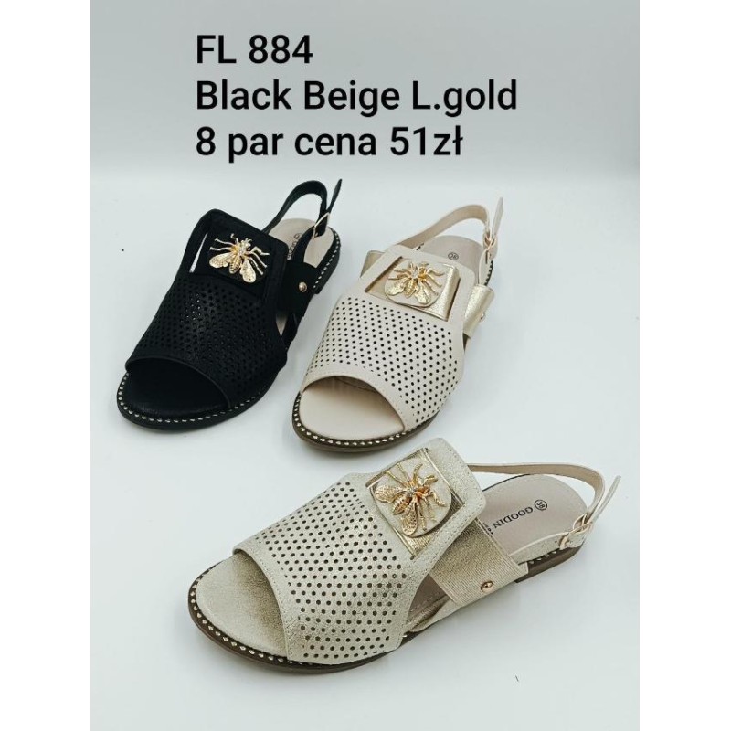 Buty Sandały DAMSKIE (36-41, 8 par)Kolor Jak na zdzięciu