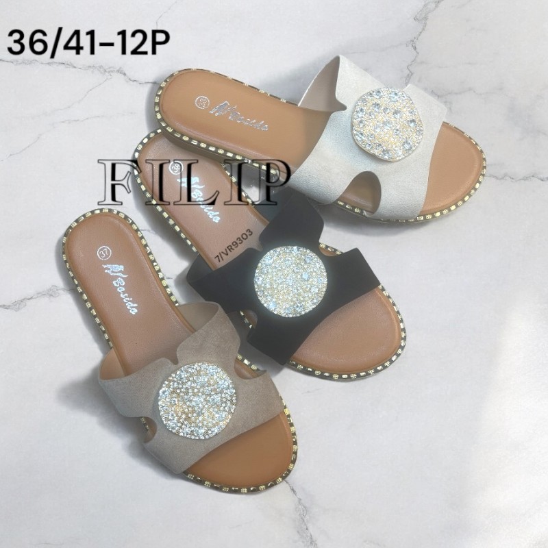 Buty Klapki DAMSKIE (36-41,12 par)Kolor Jak na zdzięciu