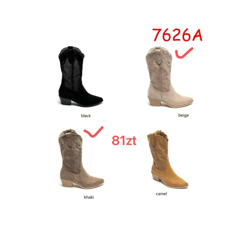 Buty Botki DAMSKIE (36-41,12par)Kolor Jak na zdzięciu