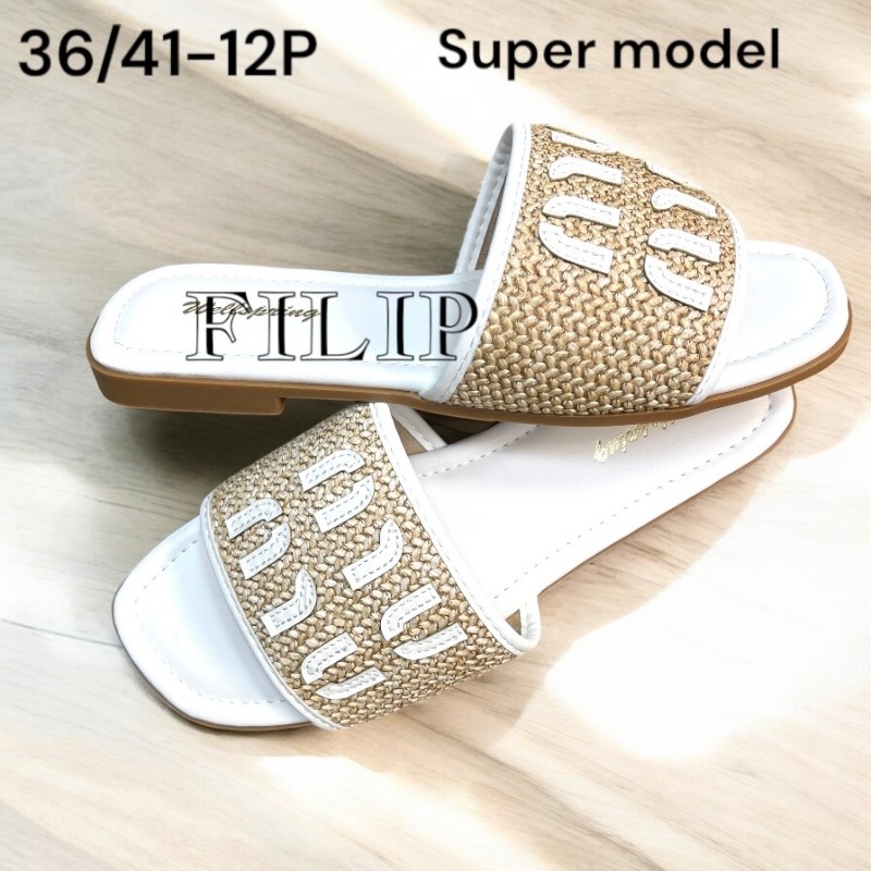Buty Klapki DAMSKIE (36-41,12 par)Kolor Jak na zdzięciu