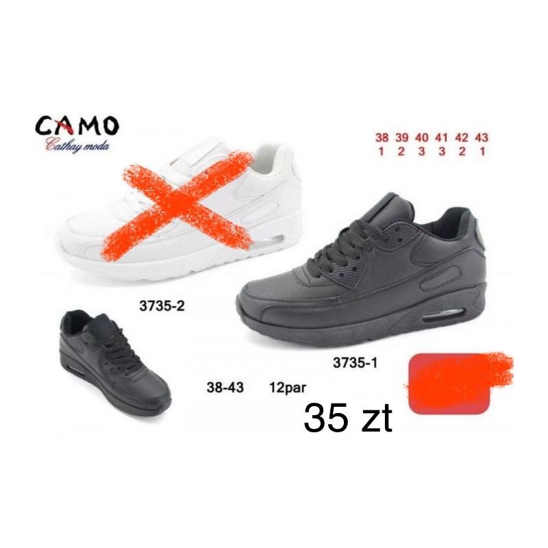 Buty Sportowe DAMSKIE (38-43,12 par)Kolor Jak na zdzięciu