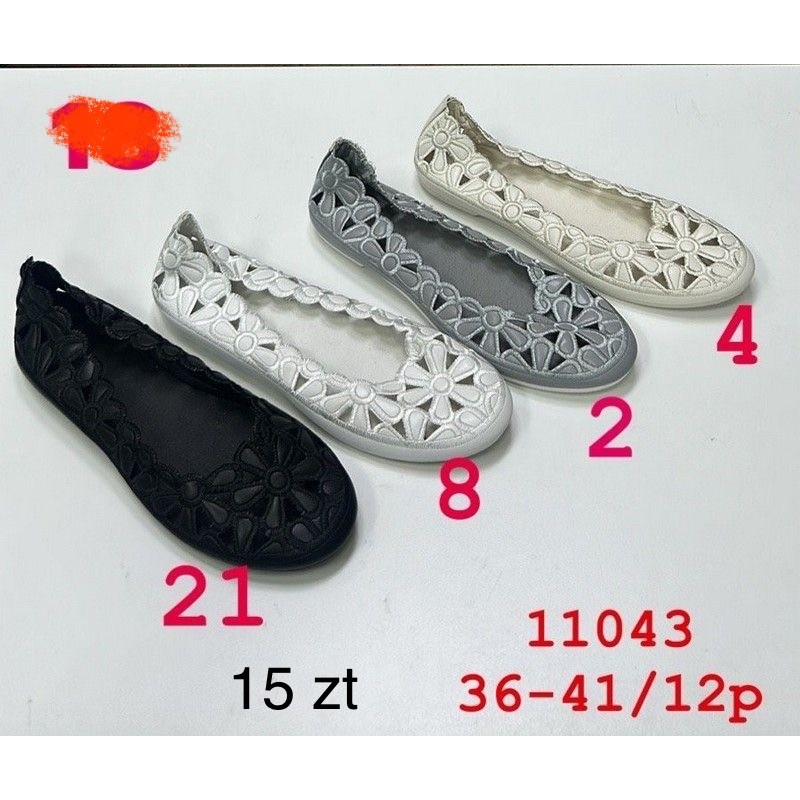Buty Baleriny DAMSKIE (36-41,12 par)Kolor Jak na zdzięciu