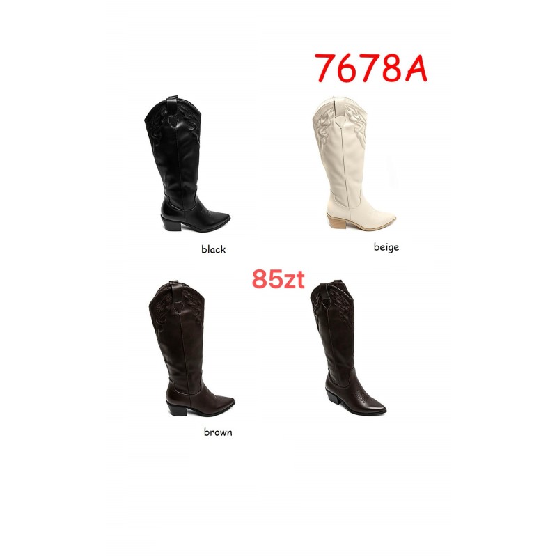 Buty BOTKI DAMSKIE (36-41,12 par)Kolor Jak na zdzięciu