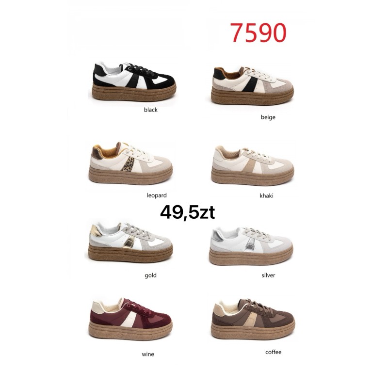 Buty Sportowe DAMSKIE (36-41,12par)Kolor Jak na zdzięciu