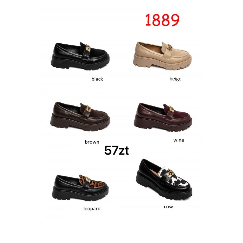 Buty Półbuty DAMSKIE (36-41,12par)Kolor Jak na zdzięciu