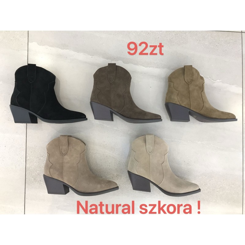 Buty Botki DAMSKIE (36-41,12par)Kolor Jak na zdzięciu