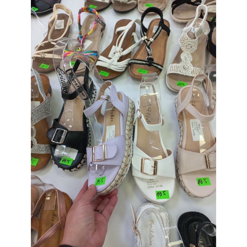 Buty Sandały DAMSKIE(36-41,12par)Kolor Jak na zdzięciu