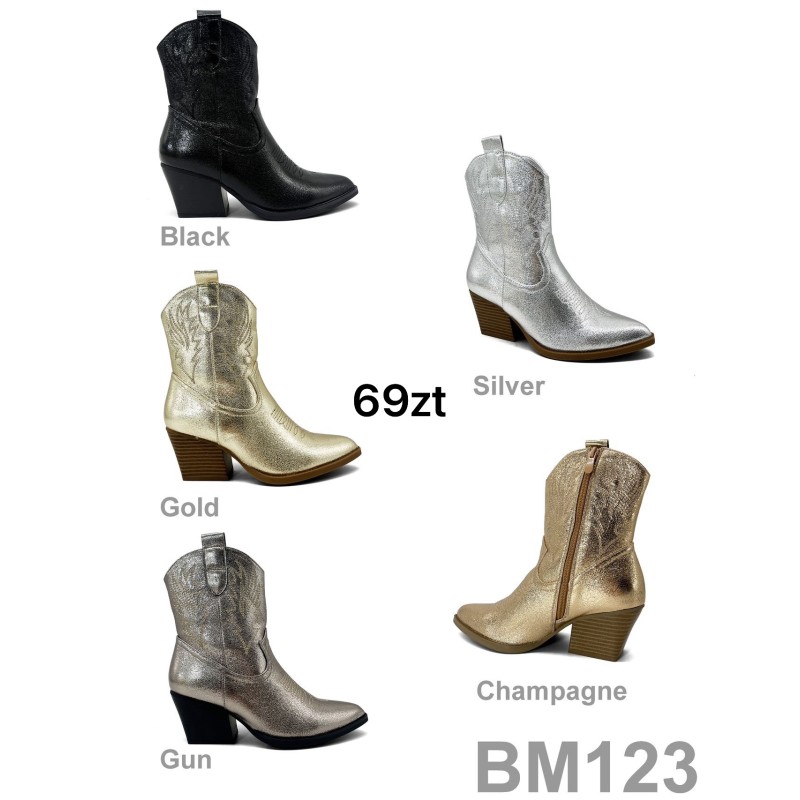 Buty Botki DAMSKIE(36-41,12par)Kolor Jak na zdzięciu