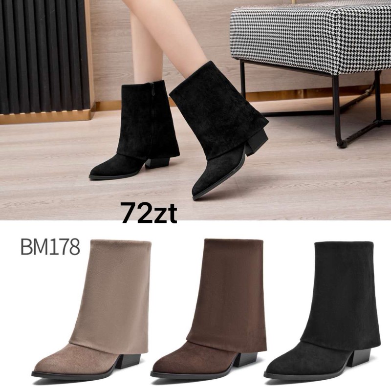 Buty Botki DAMSKIE(36-41,12par)Kolor Jak na zdzięciu