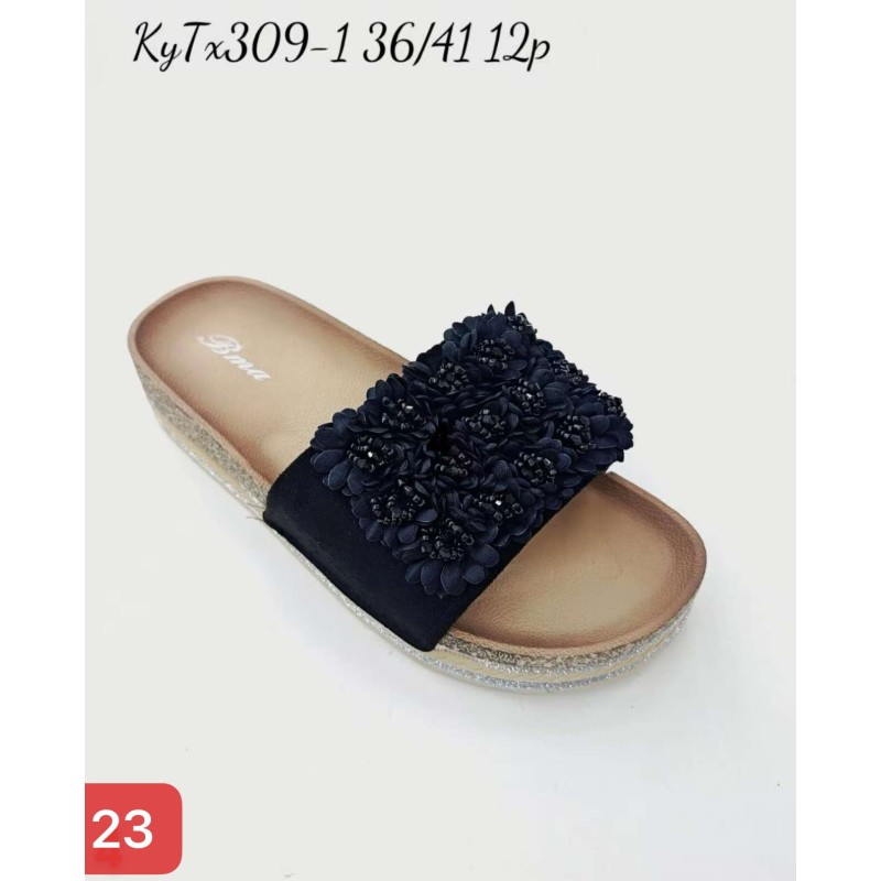 Buty Klapki DAMSKIE(36-41,12par)Kolor Jak na zdzięciu