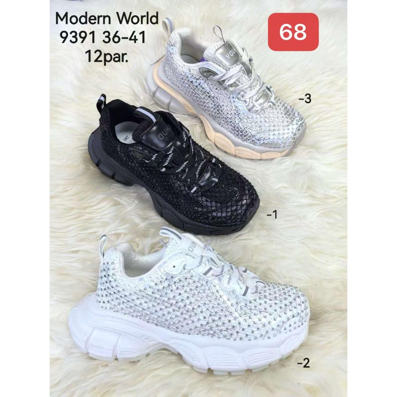 Buty Sportowe DAMSKIE(36-41,12par)Kolor Jak na zdzięciu