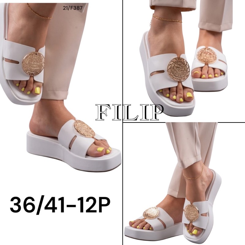 Buty Klapki DAMSKIE (36-41,12par)Kolor Jak na zdzięciu