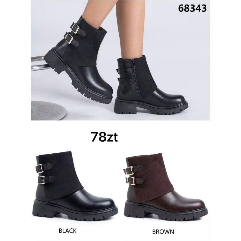 Buty Botki DAMSKIE (36-41,12par)Kolor Jak na zdzięciu