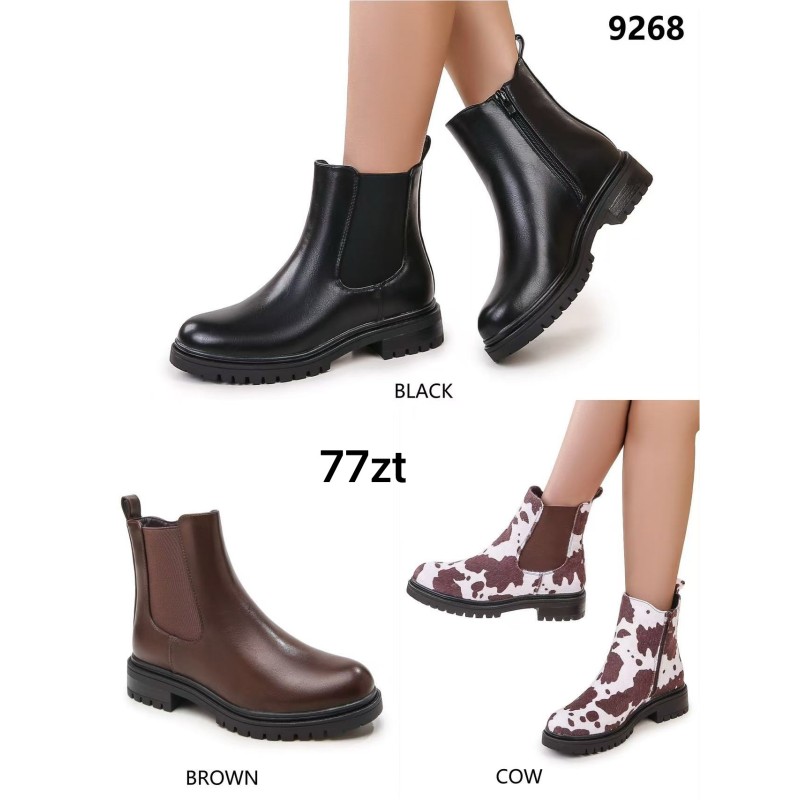 Buty Botki DAMSKIE (36-41,12par)Kolor Jak na zdzięciu