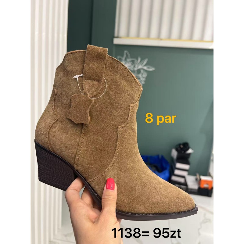 Buty Botki DAMSKIE (36-41,12par)Kolor Jak na zdzięciu