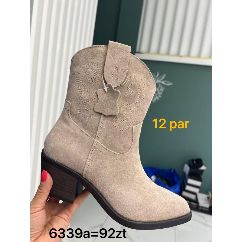 Buty Botki DAMSKIE(36-41,12par)Kolor Jak na zdzięciuc