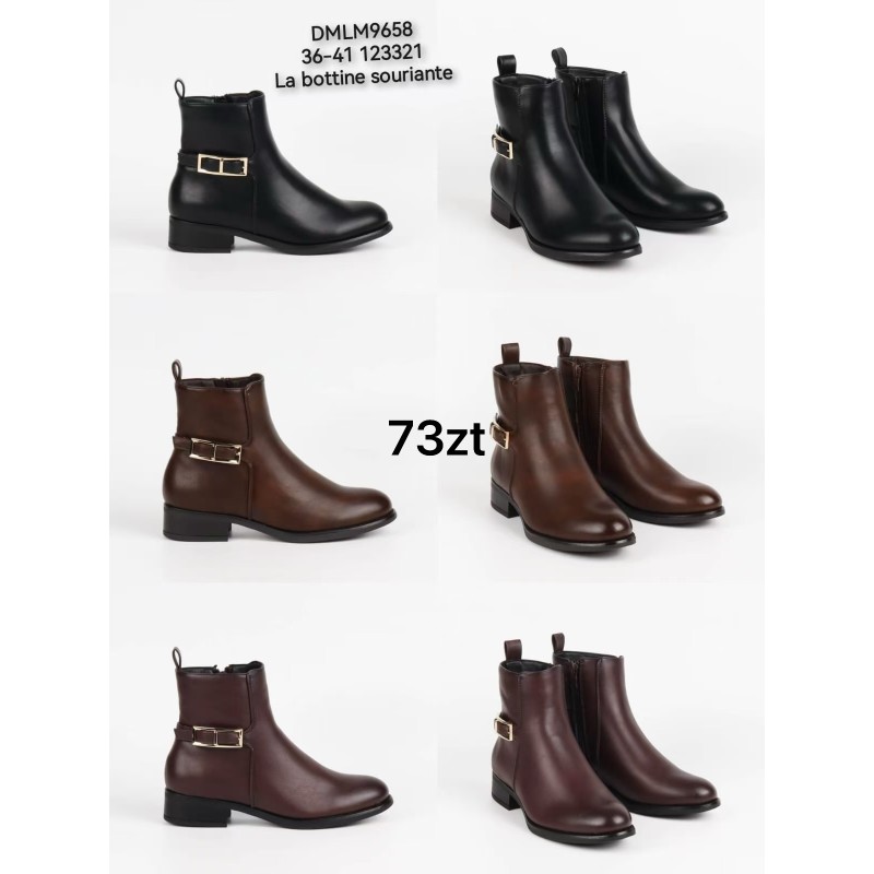 Buty Botki DAMSKIE(36-41,12par)Kolor Jak na zdzięciuc