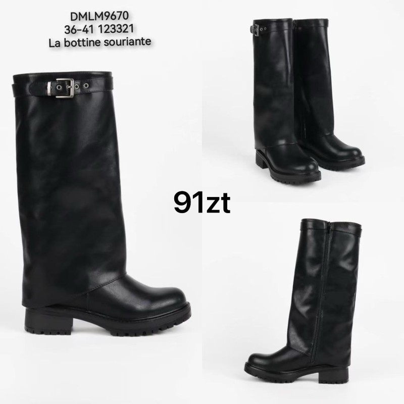 Buty Botki DAMSKIE(36-41,12par)Kolor Jak na zdzięciuc