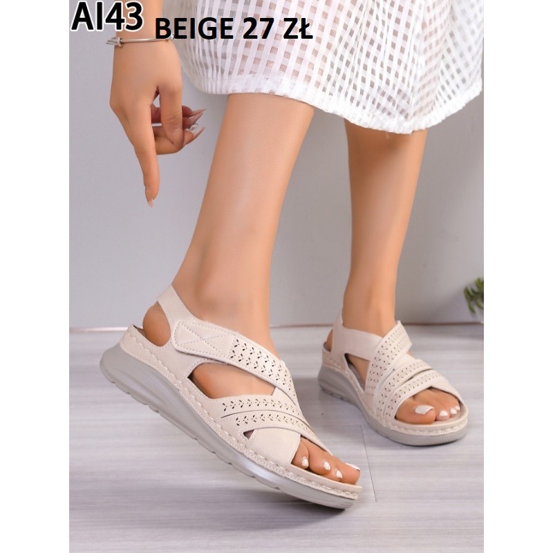 Buty Sandały DAMSKIE(36-41,12par)Kolor Jak na zdzięciuc
