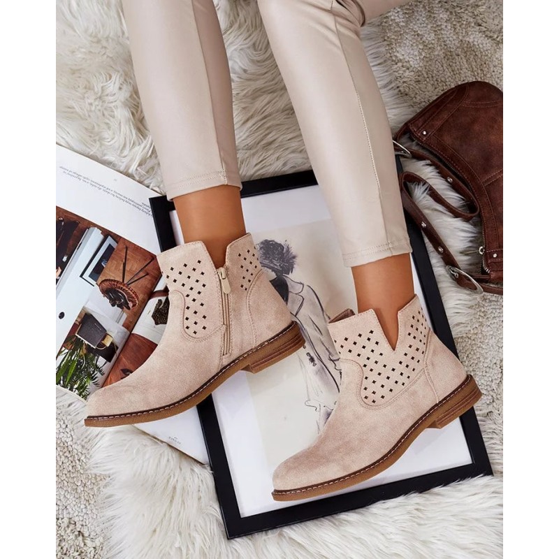 Buty Botki DAMSKIE(36-41,12par)Kolor Jak na zdzięciuc