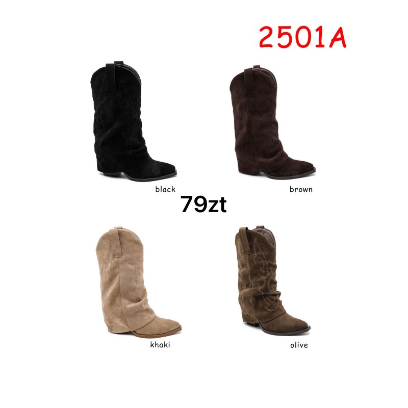Buty Botki DAMSKIE(36-41,12par)Kolor Jak na zdzięciuc