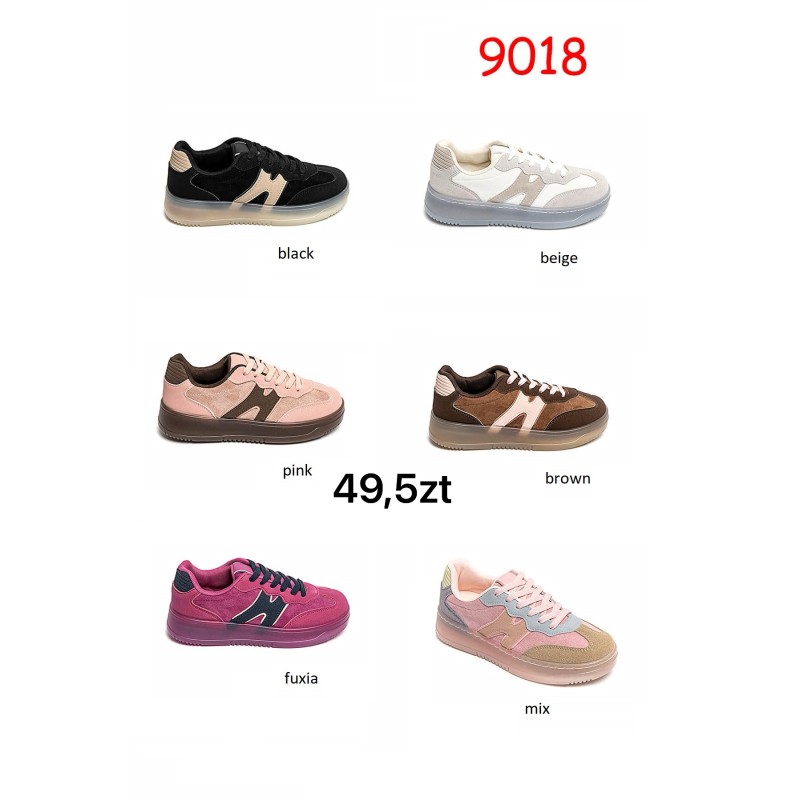 Buty Sportowe DAMSKIE (36-41,12par)Kolor Jak na zdzięciuc