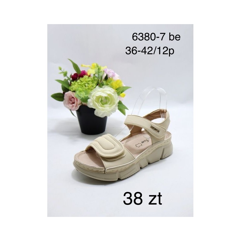 Buty Sandały DAMSKIE (36-42,12par)Kolor Jak na zdzięciuc