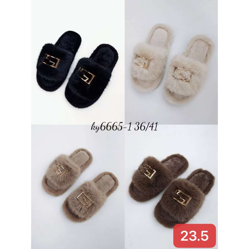 Buty Kapcie DAMSKIE (36-41,12par)Kolor Jak na zdzięciu