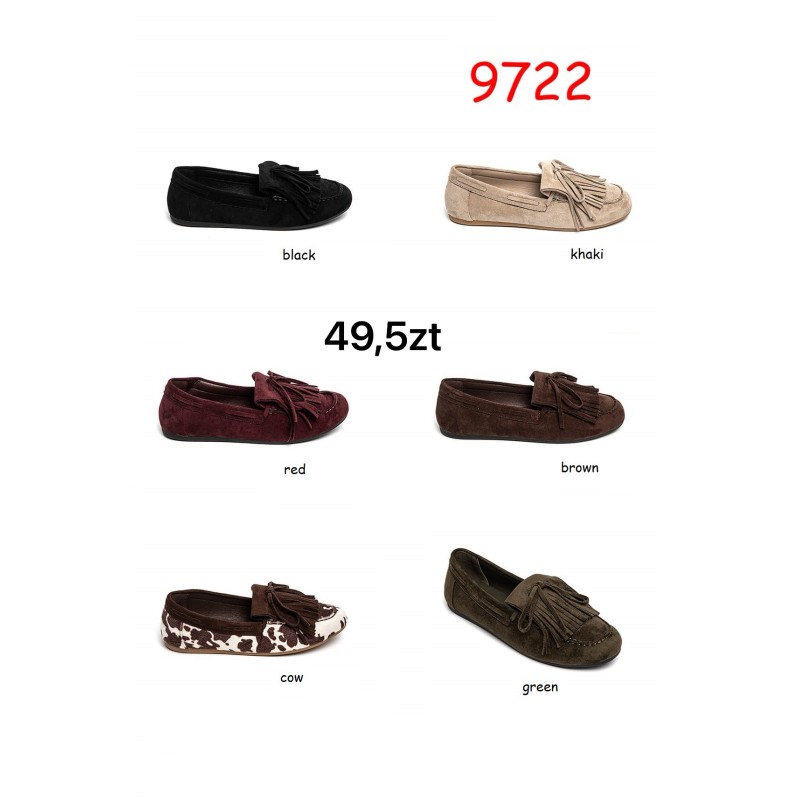 Buty Mokasyny DAMSKIE (36-41,12par)Kolor Jak na zdzięciu