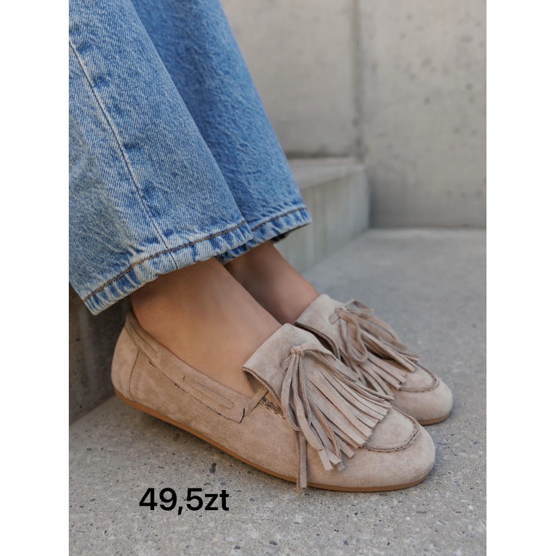 Buty Mokasyny DAMSKIE (36-41,12par)Kolor Jak na zdzięciu