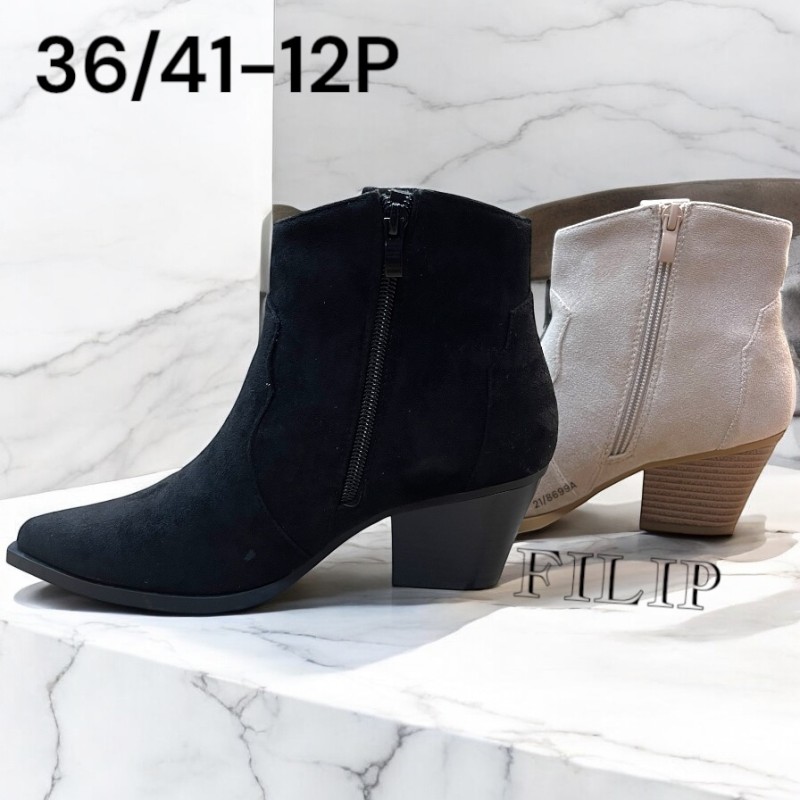 Buty Botki DAMSKIE (36-41,12par)Kolor Jak na zdzięciu