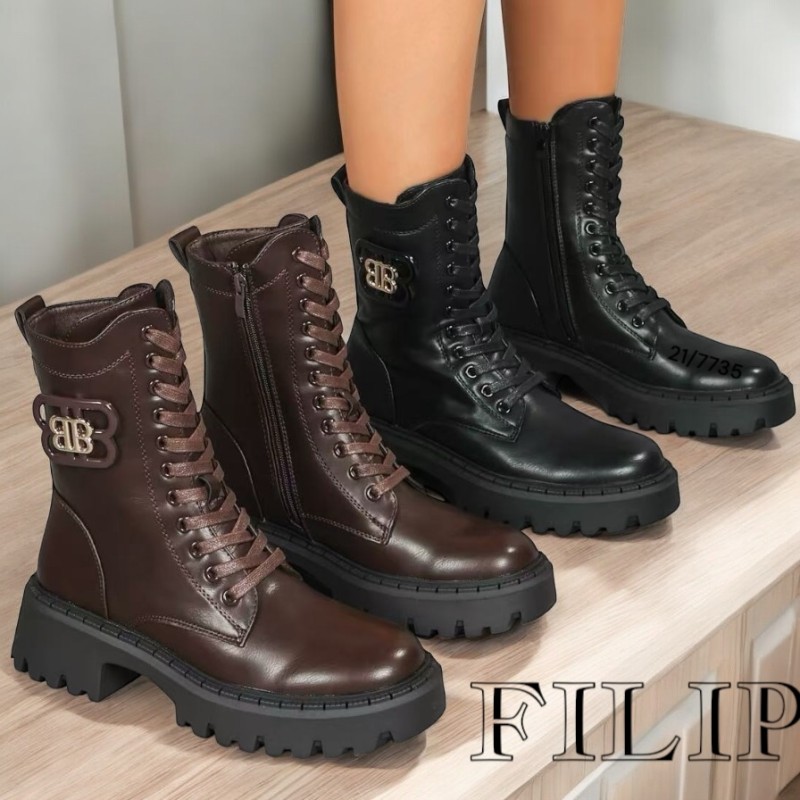 Buty Botki DAMSKIE (36-41,12par)Kolor Jak na zdzięciu