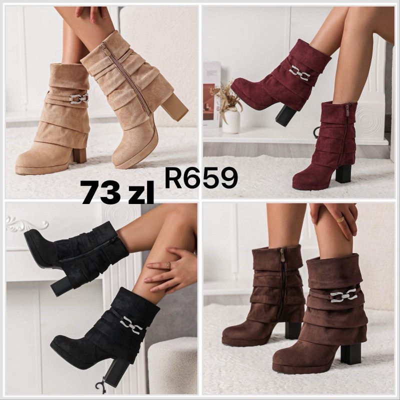 Buty Botki DAMSKIE (36-41,12par)Kolor Jak na zdzięciu