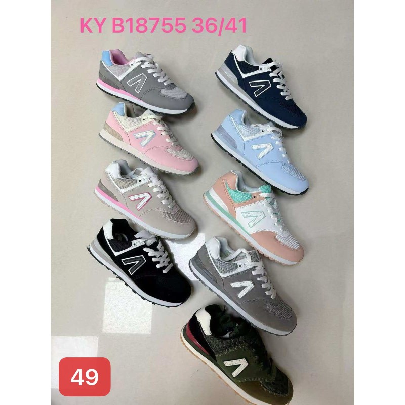 Buty Sportowe DAMSKIE(36-41,12par)Kolor Jak na zdzięciu