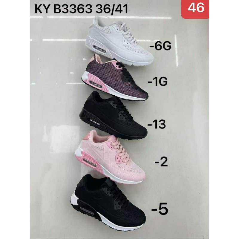 Buty Sportowe DAMSKIE(36-41,12par)Kolor Jak na zdzięciu