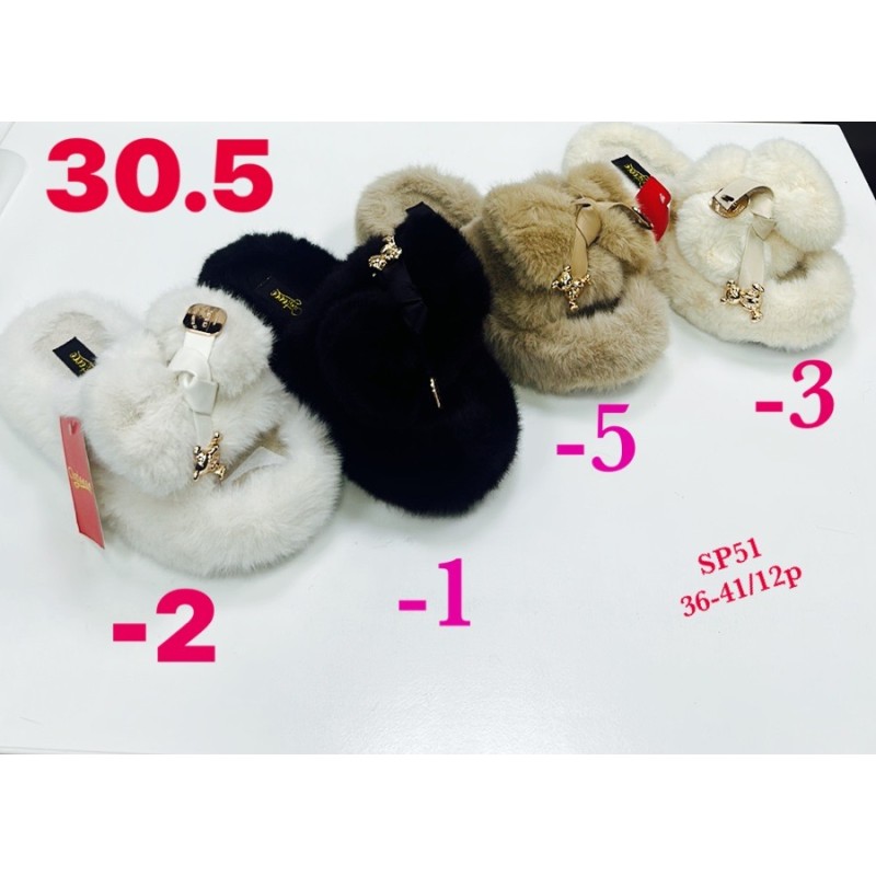 Buty Kapcie DAMSKIE (36-41,12par)Kolor Jak na zdzięciu