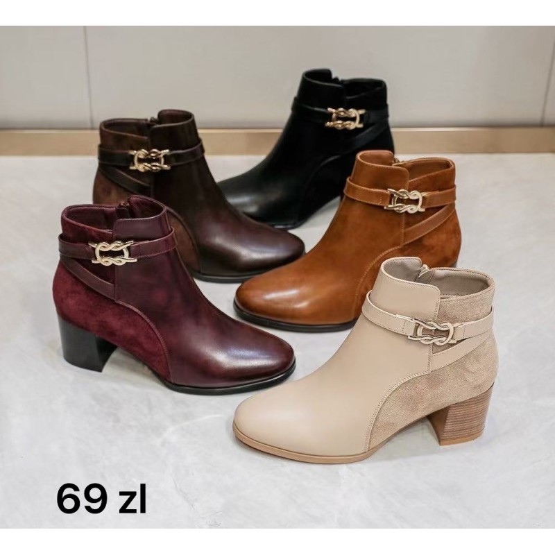 Buty Botki DAMSKIE (36-41,12par)Kolor Jak na zdzięciu