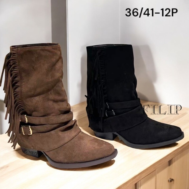 Buty Botki DAMSKIE(36-41,12par)Kolor Jak na zdzięciu