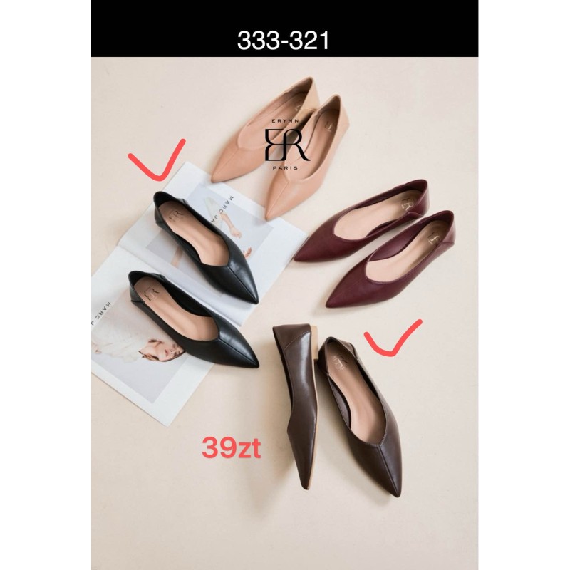 Buty Baleriny DAMSKIE(36-41,12par)Kolor Jak na zdzięciu