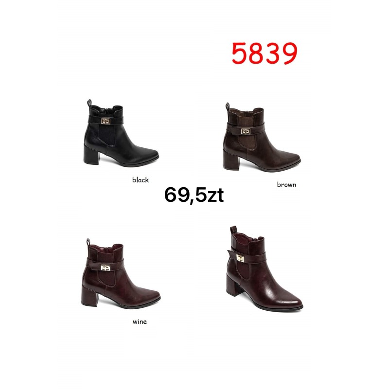 Buty Botki DAMSKIE(36-41,12par)Kolor Jak na zdzięciu