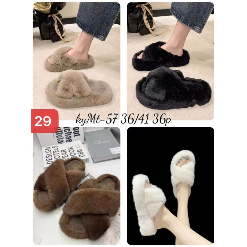 Buty Kapcie DAMSKIE(36-41,12par)Kolor Jak na zdzięciu