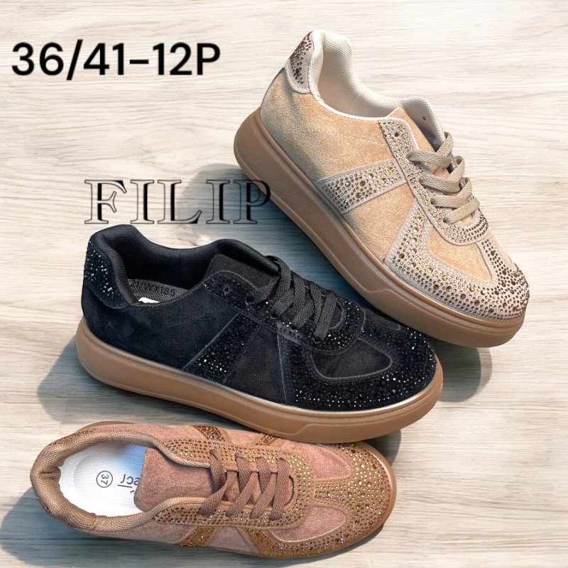 Buty Sportowe DAMSKIE(36-41,12par)Kolor Jak na zdzięciu