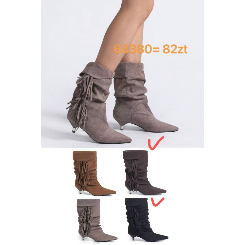 Buty Botki DAMSKIE(36-41,12par)Kolor Jak na zdzięciu